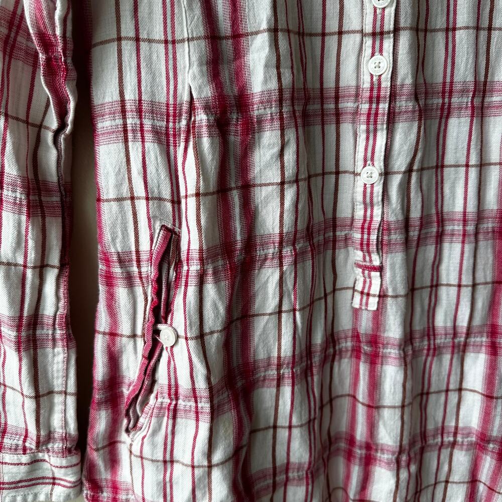 Toad & Co Mixologist Tunic Top Long Sleeve Plaid Outdoor Organic Rose Women's XS - Picture 7 of 13